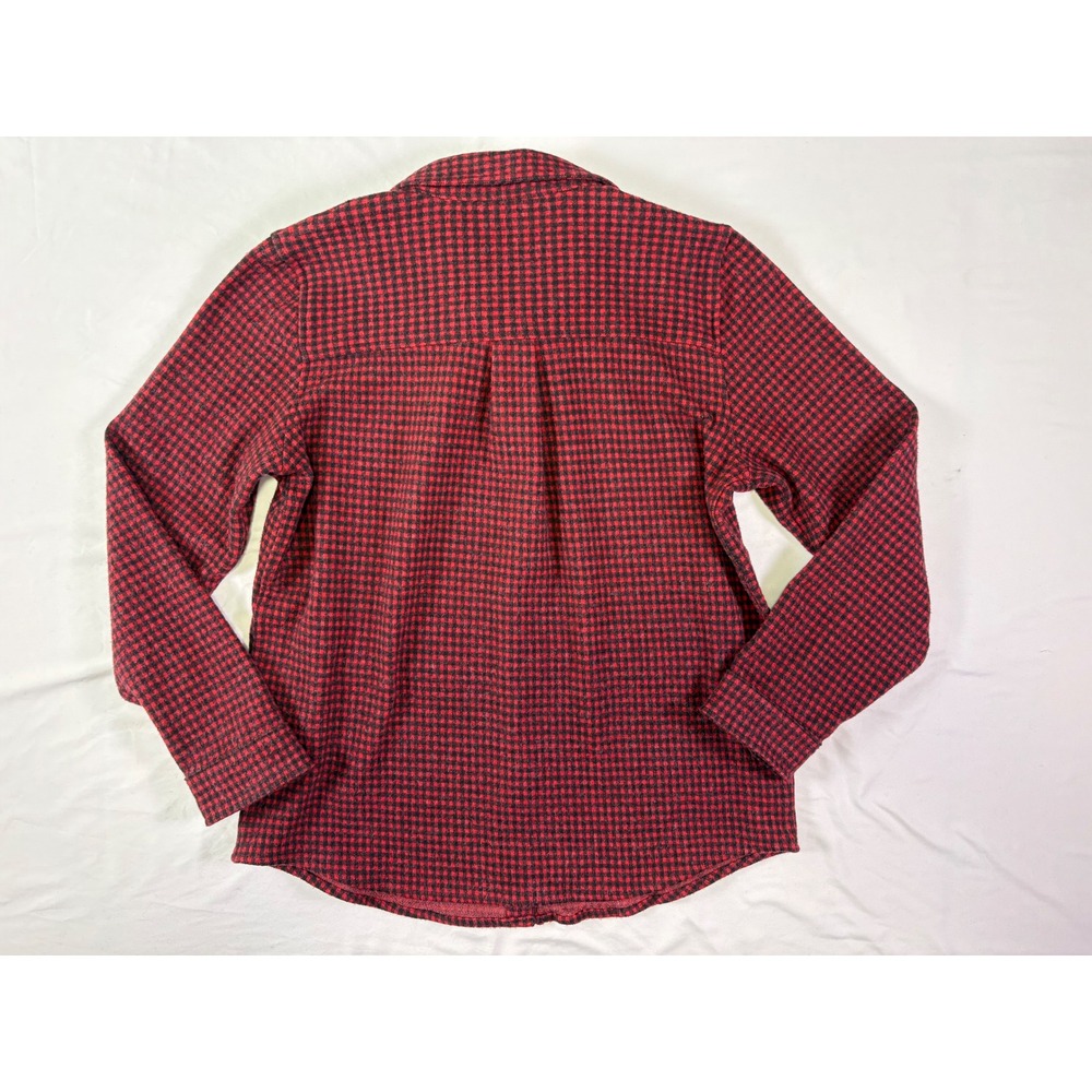 Faherty Legend Sweater Shirt Women M Red Plaid Button Up Cabin Cozy Outdoor Gorp - Picture 8 of 8
